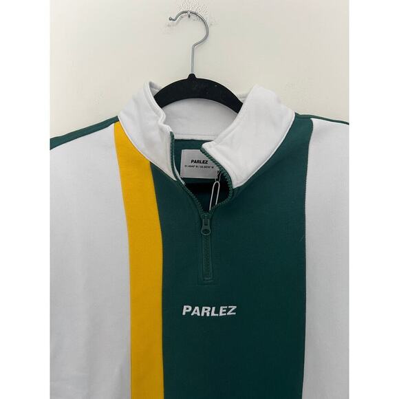 NWT Parlez Bellevue Quarter Zip Block Color Streetwear Unisex MSRP $199 - Picture 7 of 8